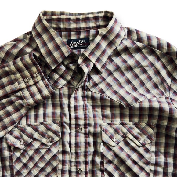 Levi’s Vintage 80’s Sawtooth Western Pearl Snap White Tab - Picture 14 of 14